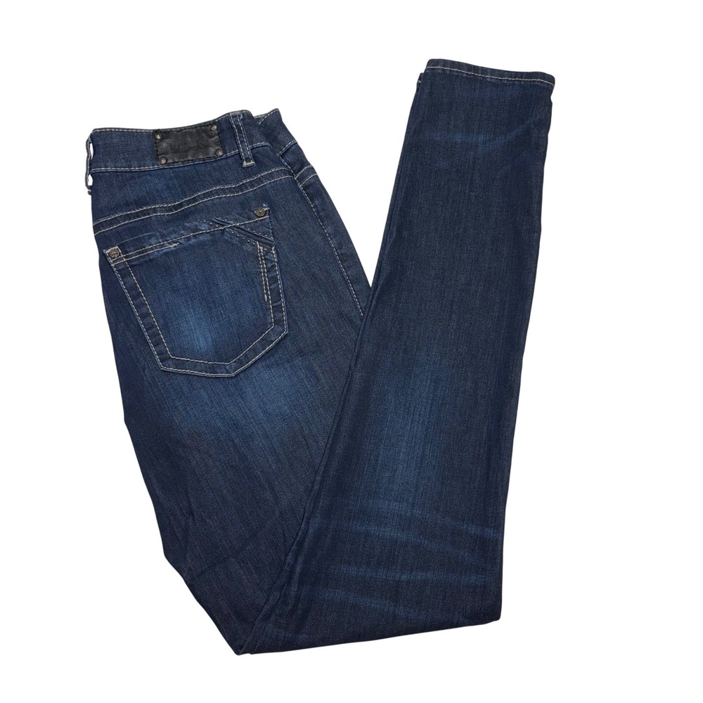 Buckle Black Skinny Jeans Women 28x34 Dark Wash Fit No. 76 BBW1503 Stretch Denim